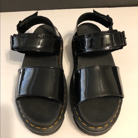 Dr. Martens Shoes - Dr.Martens Voss Patent Leather Black Sandal 7